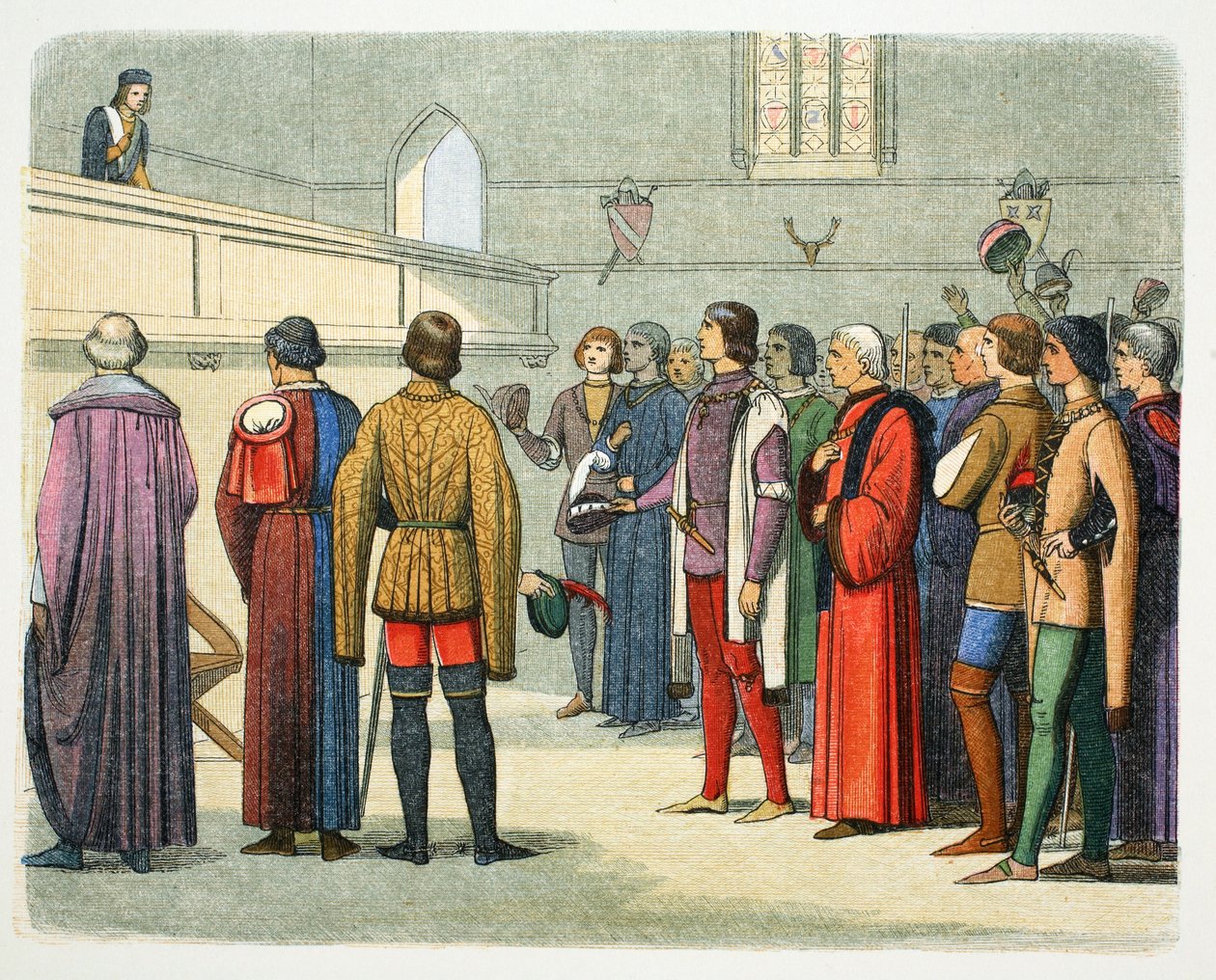Richard, hertug af Gloucester inviteret til at overtage kronen, 1483 1864 af James William Edmund Doyle