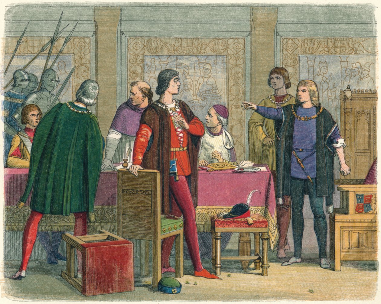 Richard beordrer arrestationen af Hastings, 1864 af James William Edmund Doyle