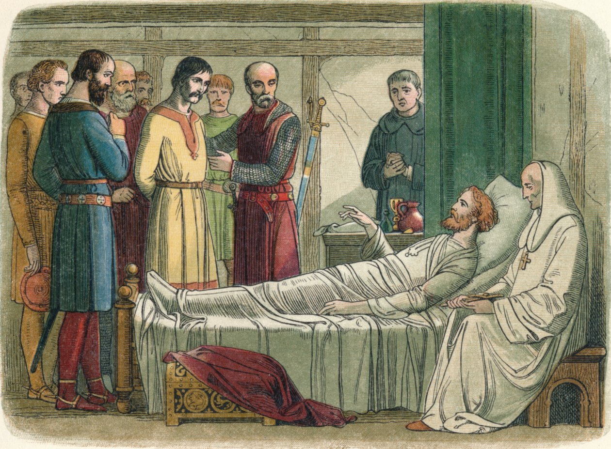 Richard benåder bueskytten, der skød ham, 1199 1864 af James William Edmund Doyle