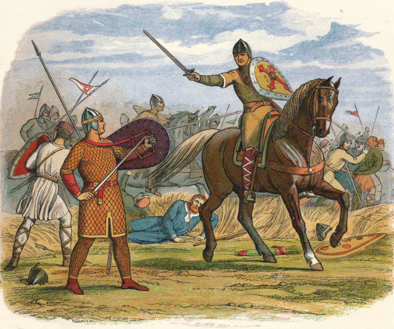 Robert taget til fange af kontoristen Baudri, 1106 1864 af James William Edmund Doyle