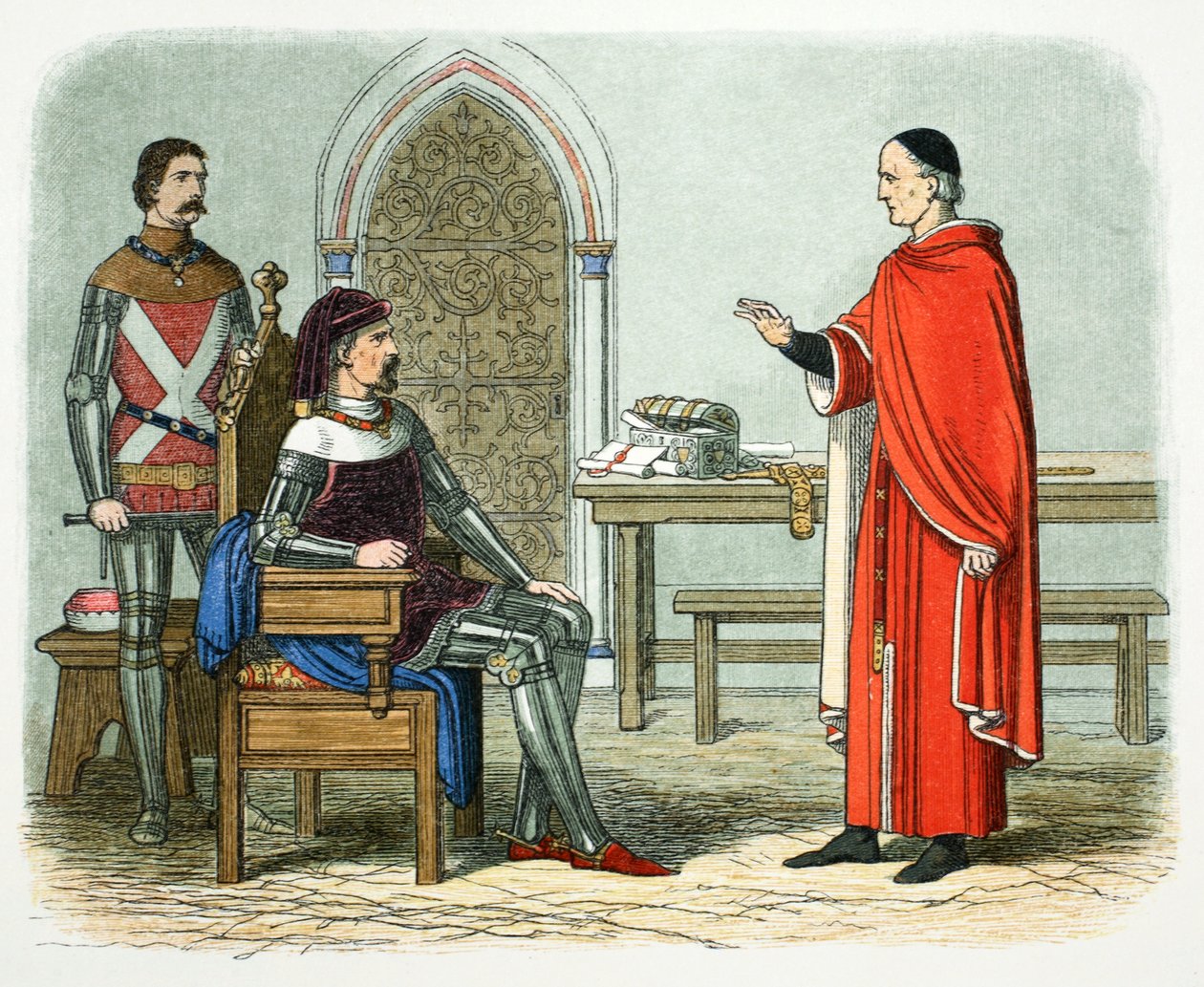 Sir William Gascoigne nægter at dømme en prælat eller peer, 1405 1864 af James William Edmund Doyle