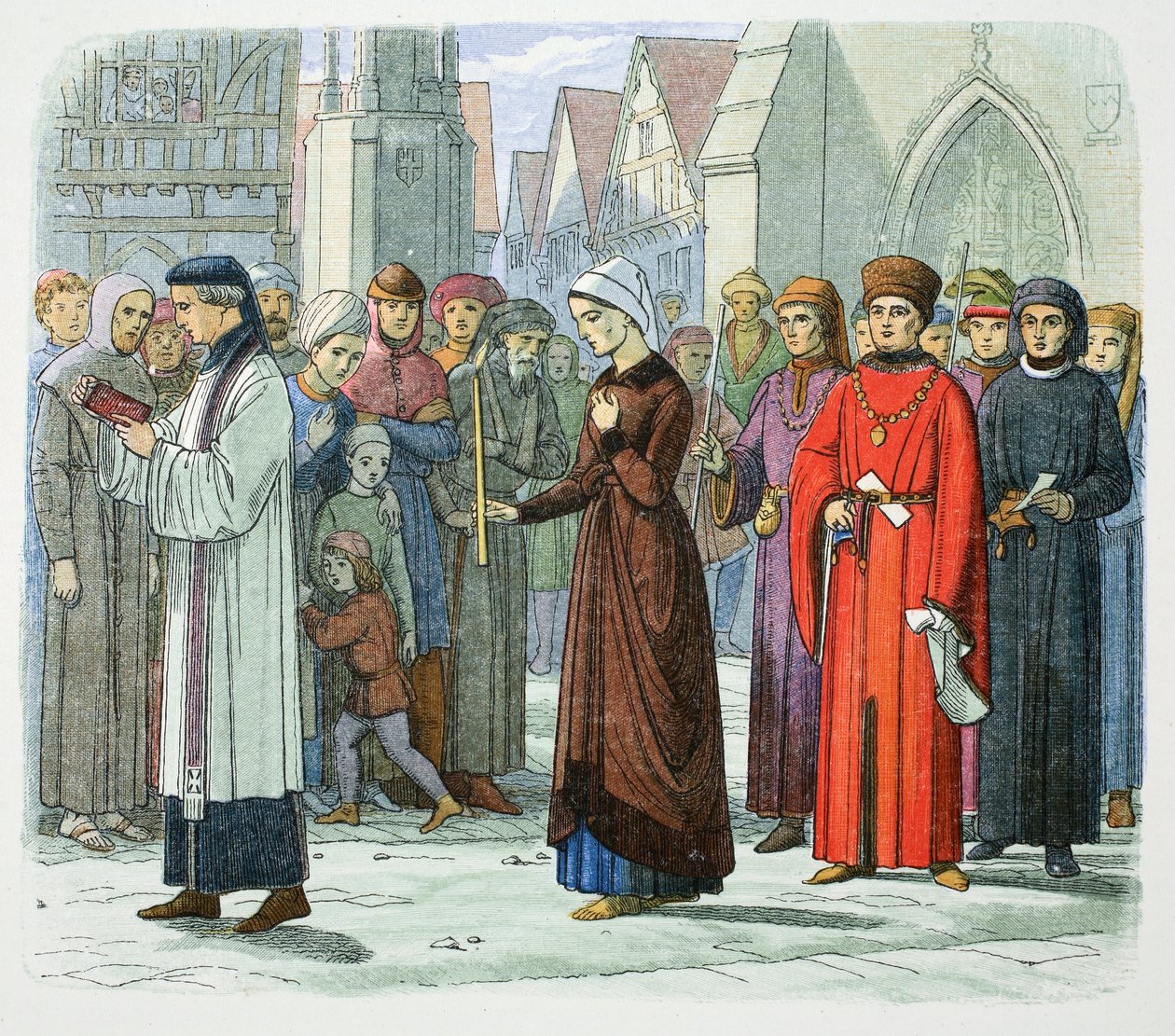 Hertuginden af Gloucester gør bod, 1441 1864 af James William Edmund Doyle