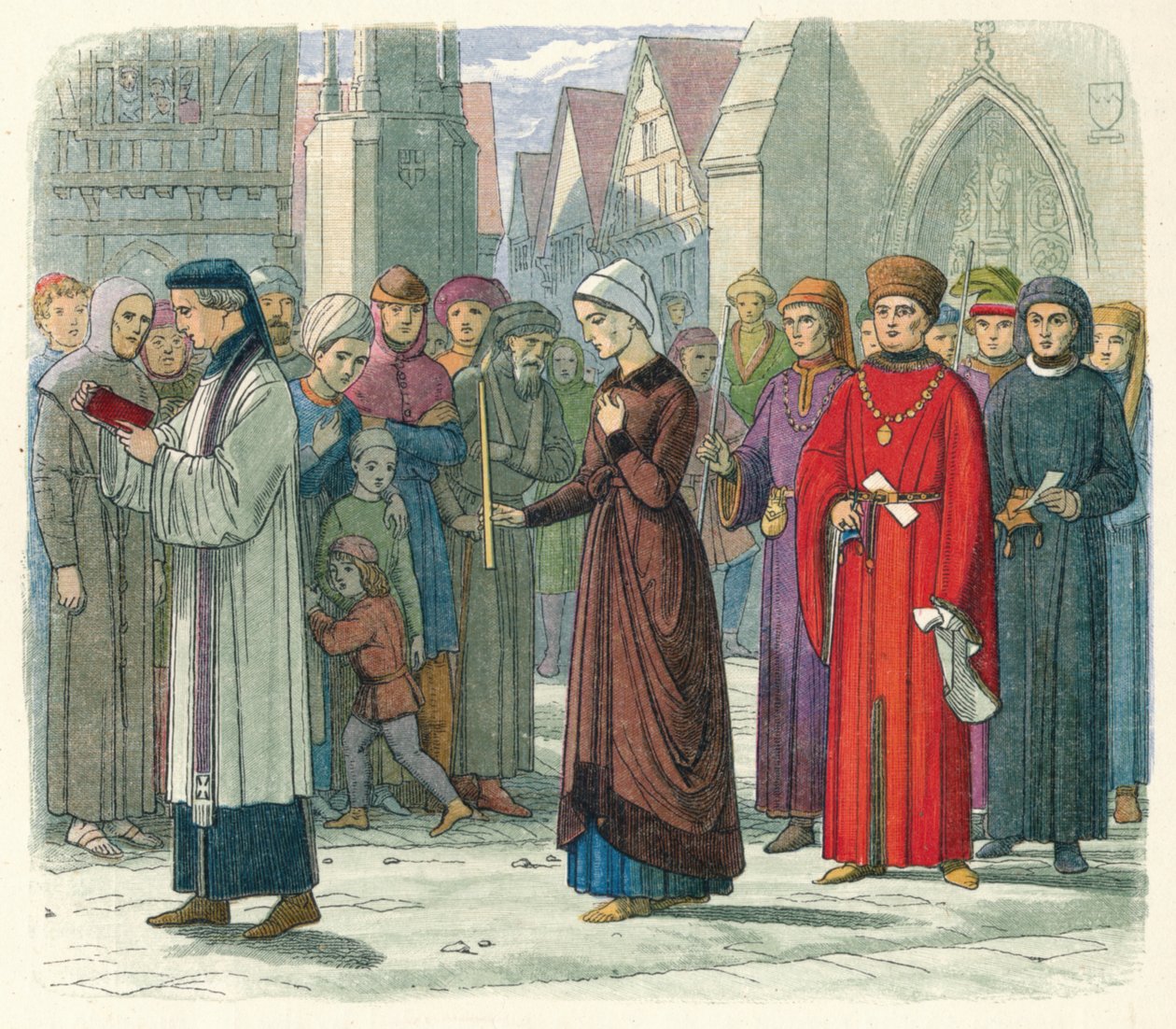 Hertuginden af Gloucester gør bod, 1441 1864 af James William Edmund Doyle