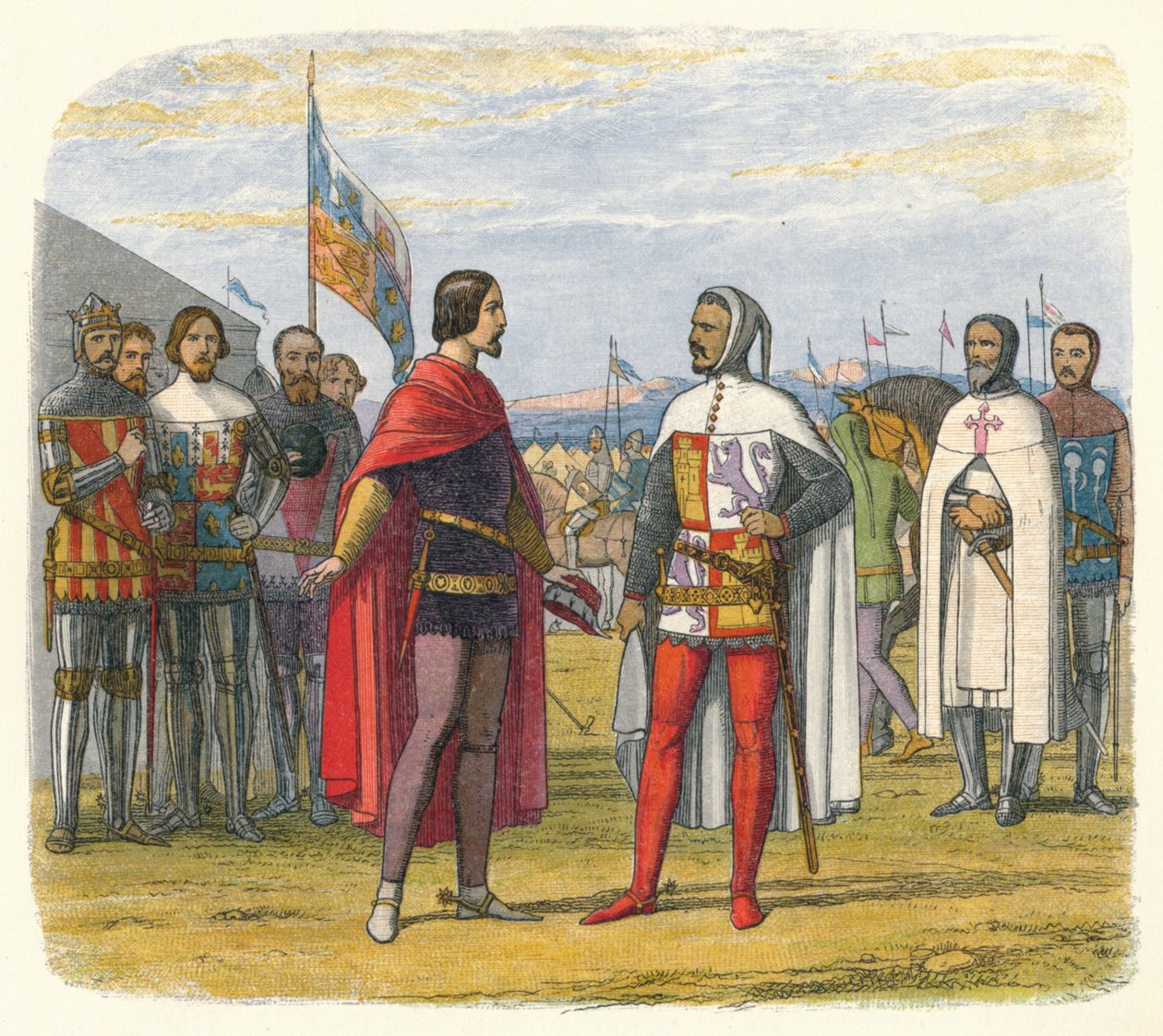 Prinsen afpresser en amnesti fra Pedro den Grusomme, 1367 1864 af James William Edmund Doyle