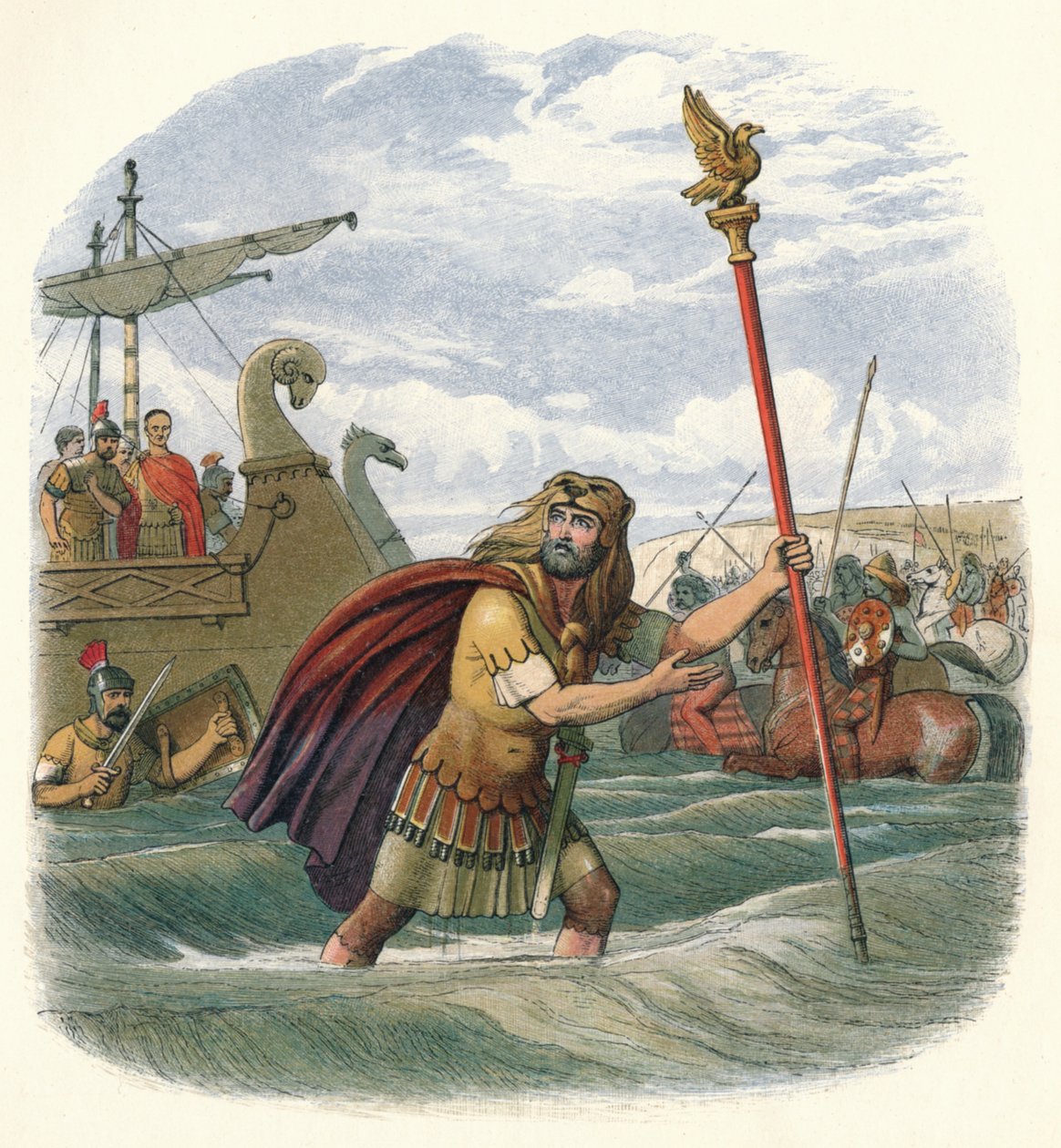 Fanebæreren af den tiende legion, 55 f.Kr. 1864 af James William Edmund Doyle