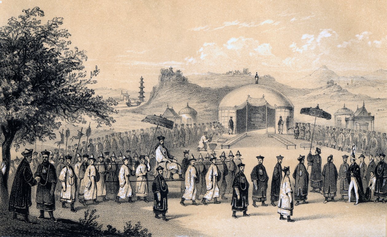 Kejseren af Kinas henvendelse for at modtage den britiske ambassadør, 1847 af James William Giles