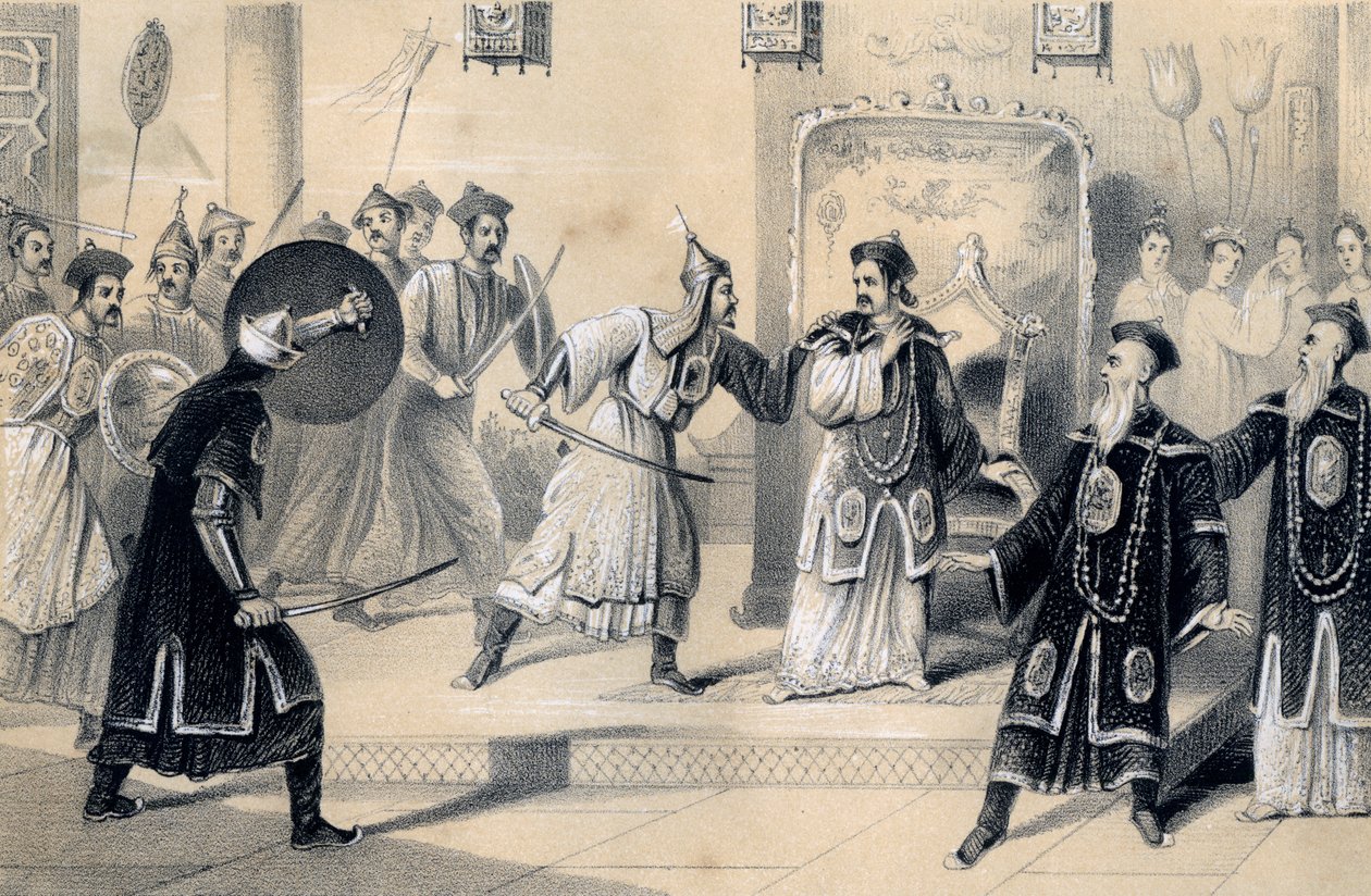 Kejser Weit-Soong og hans hof, taget til fange af tartarerne, 1847 af James William Giles