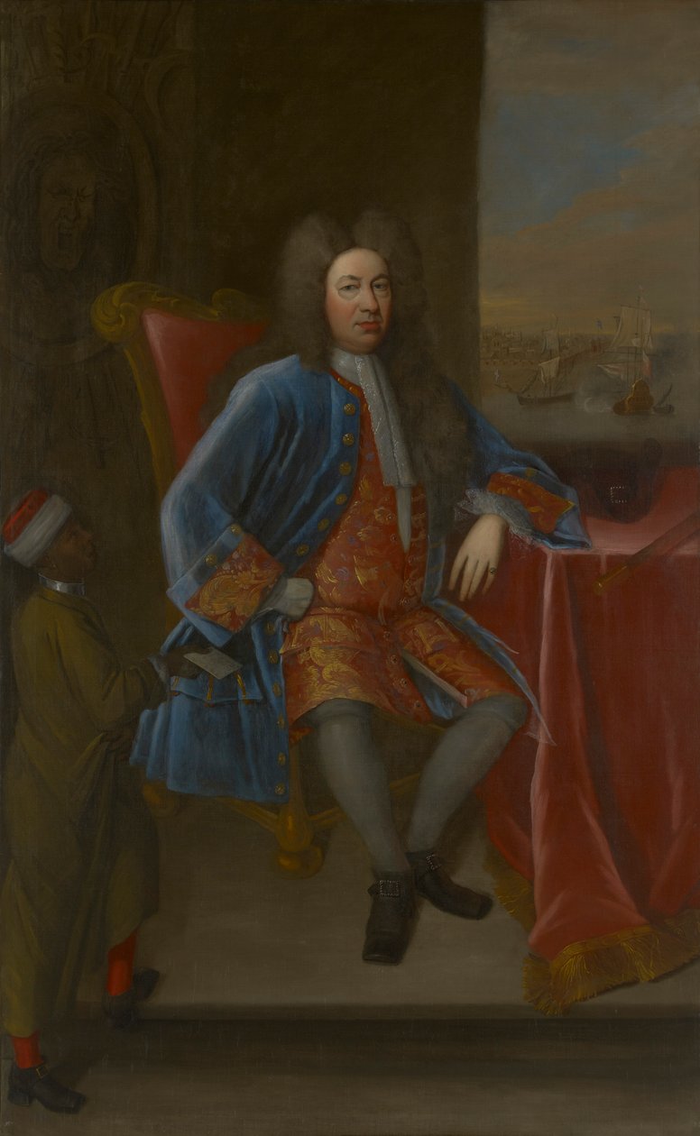 Elihu Yale med sin tjener af James Worsdale