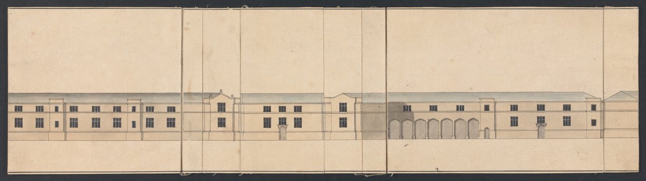 Cobham Hall, Kent: opstalt af staldbygningerne af James Wyatt