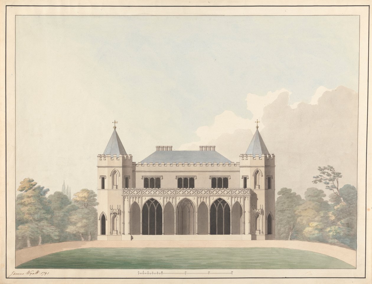 Design til Little Frogmore: Elevation af James Wyatt