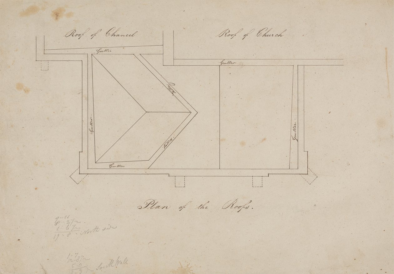 [Et af] fem designs til en kirke af James Wyatt