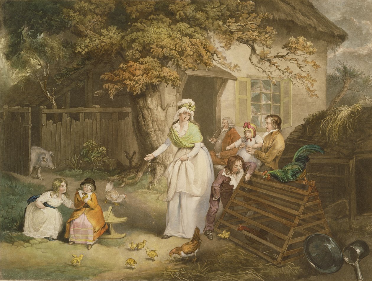 The Citizens Retreat, 1796 (farvet mezzotint) af James after Ward
