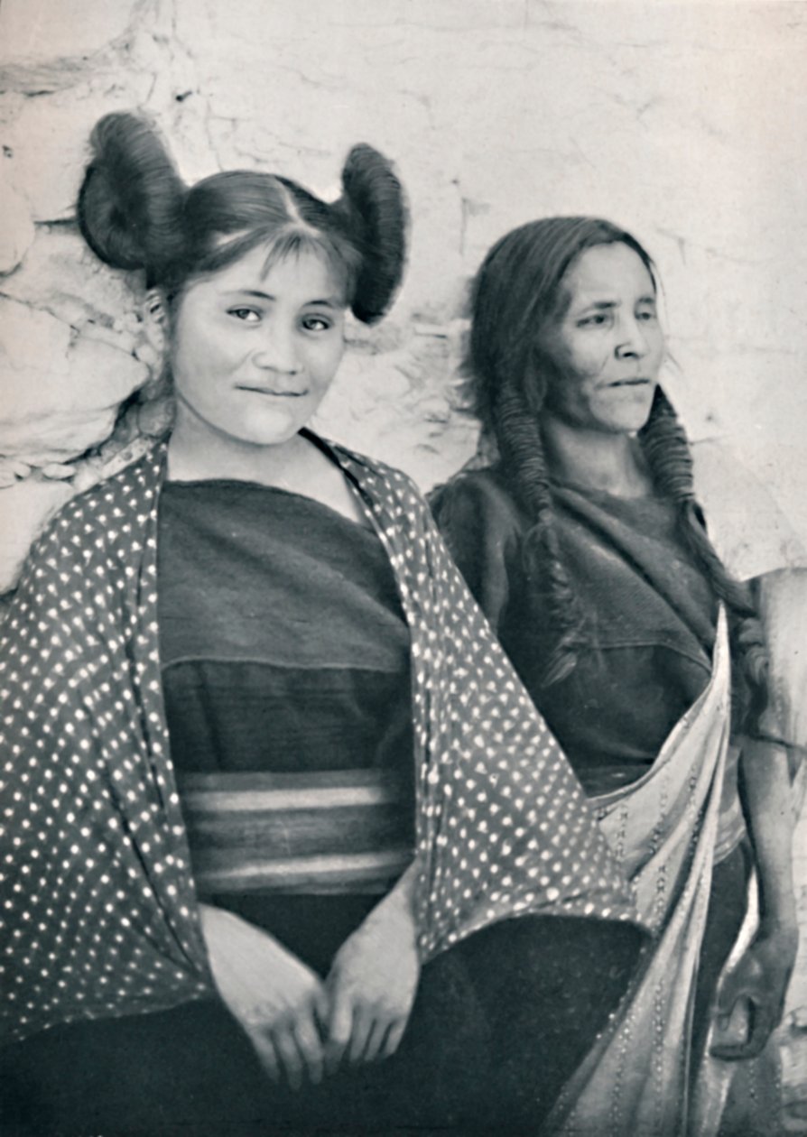 En Arizona Hopi-pige og hendes mor, 1912 af James and Pierce
