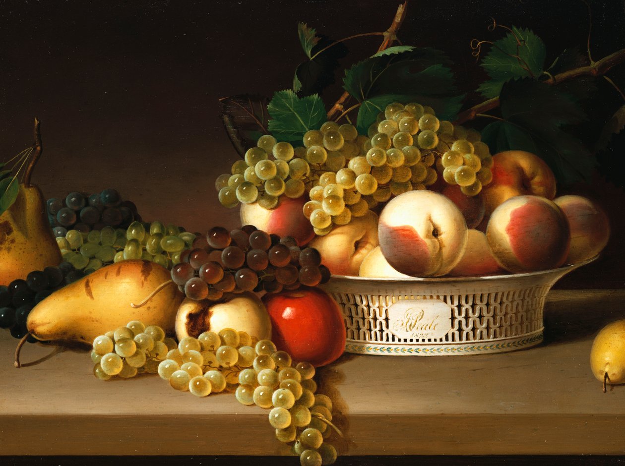 Frugt i en kinesisk kurv, 1822 af James the Elder Peale