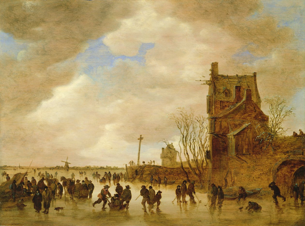 En vinterskøjtescene af Jan Josephsz van Goyen