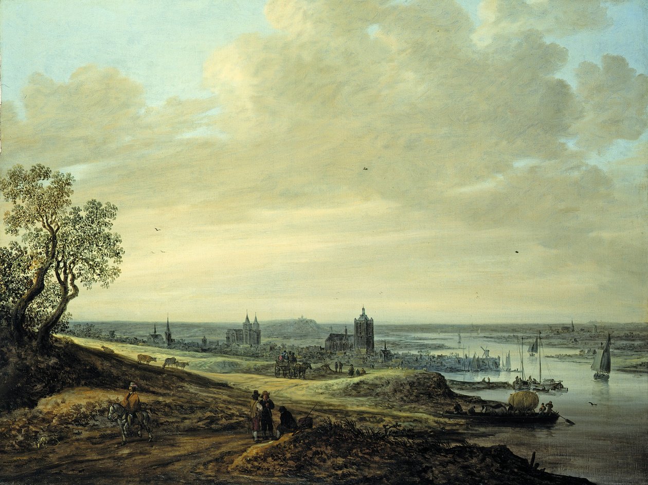 Panorama landskab med udsigt over Arnheim af Jan Josephsz van Goyen