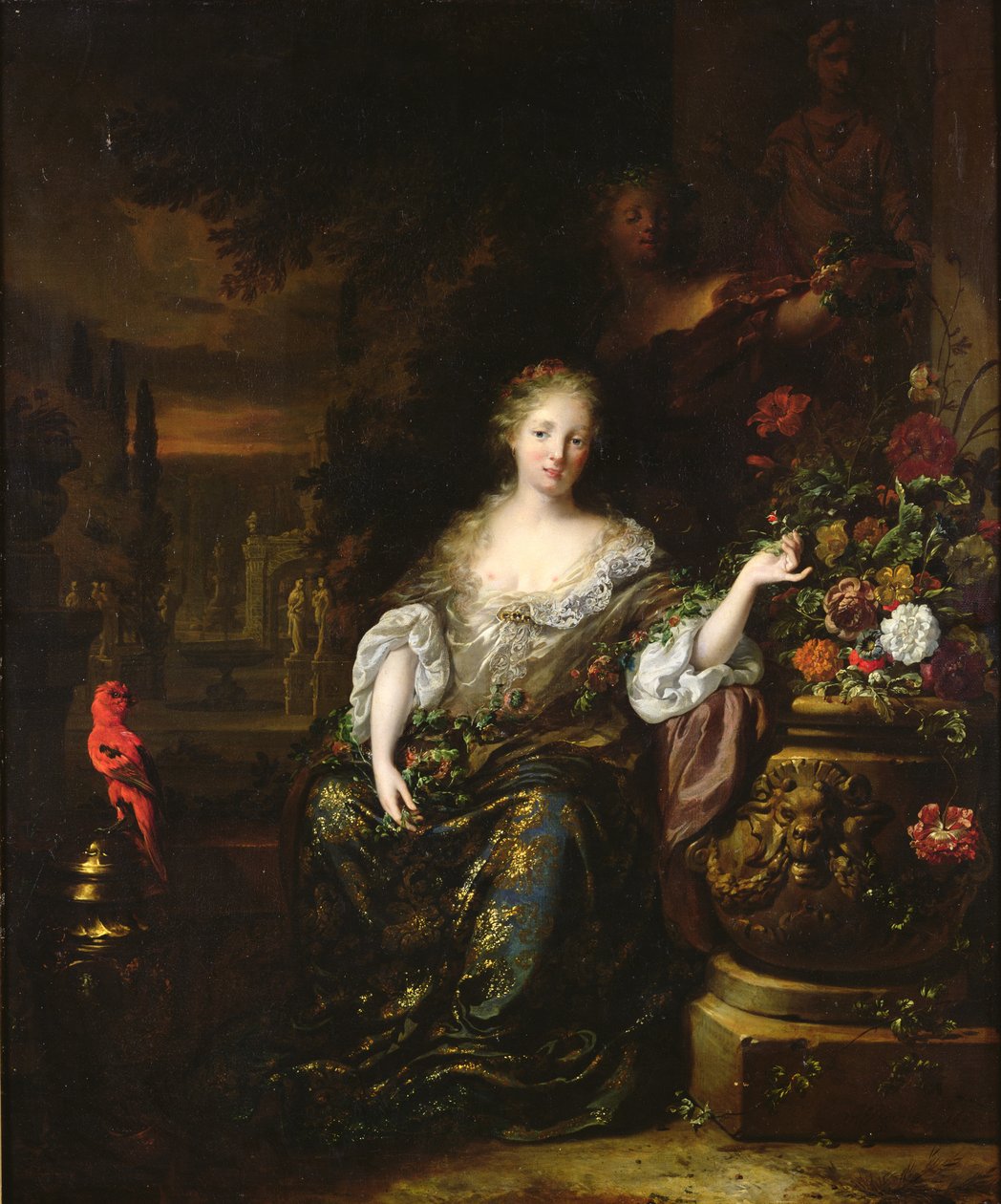 Kvinde sidder i en park, 1688 af Jan Baptist Weenix
