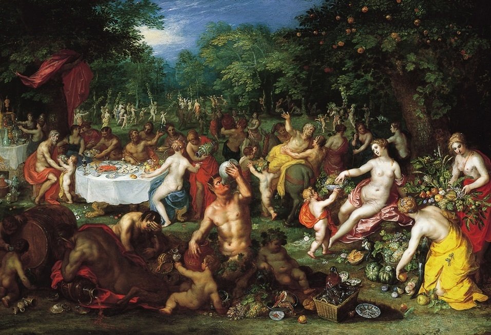 En Bacchanal af Jan the Elder Brueghel