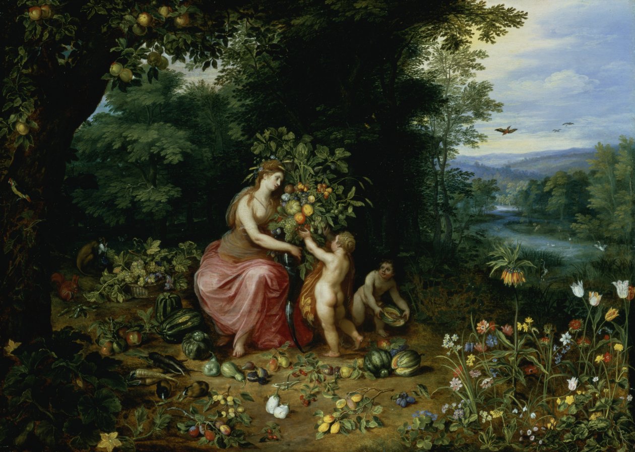 Allegory of Abundance (for detaljer se 124327) af Jan the Elder Brueghel