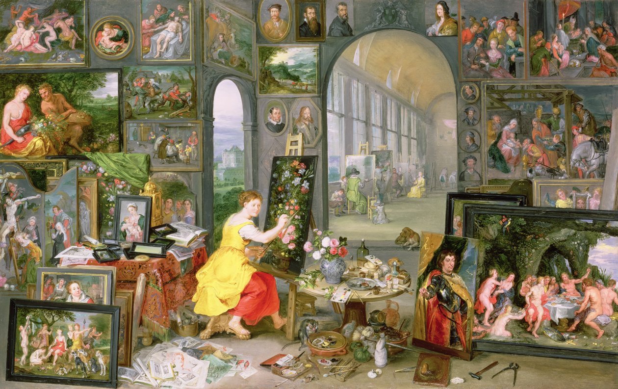 Allegori om maleri (olie på kobber) af Jan the Elder Brueghel