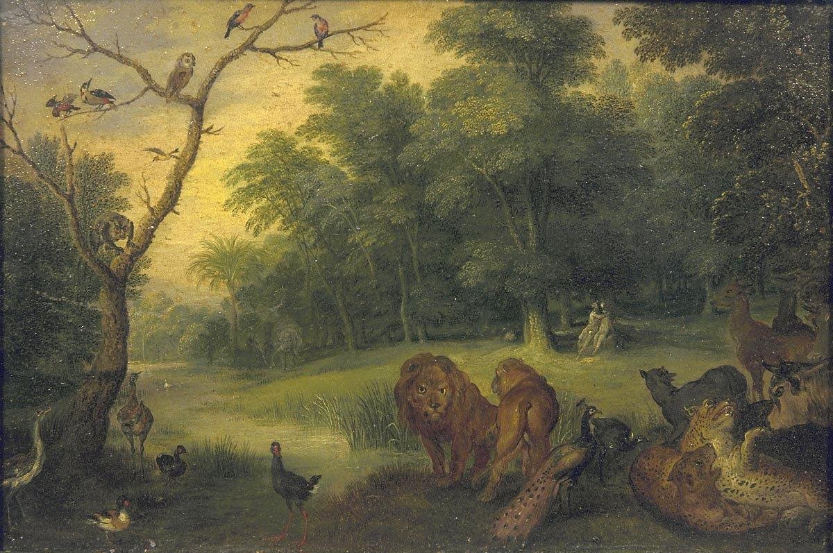 Paradis med Adams og Evas fald af Jan the Elder Brueghel