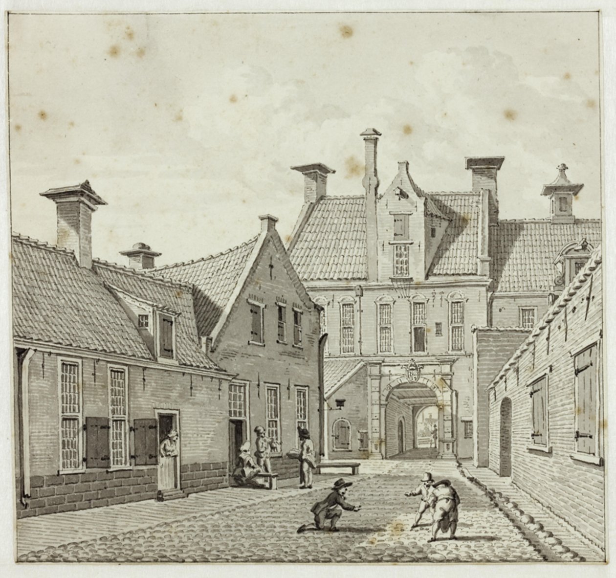 Gardepoort fra Turfstraat af Jan Bulthuis