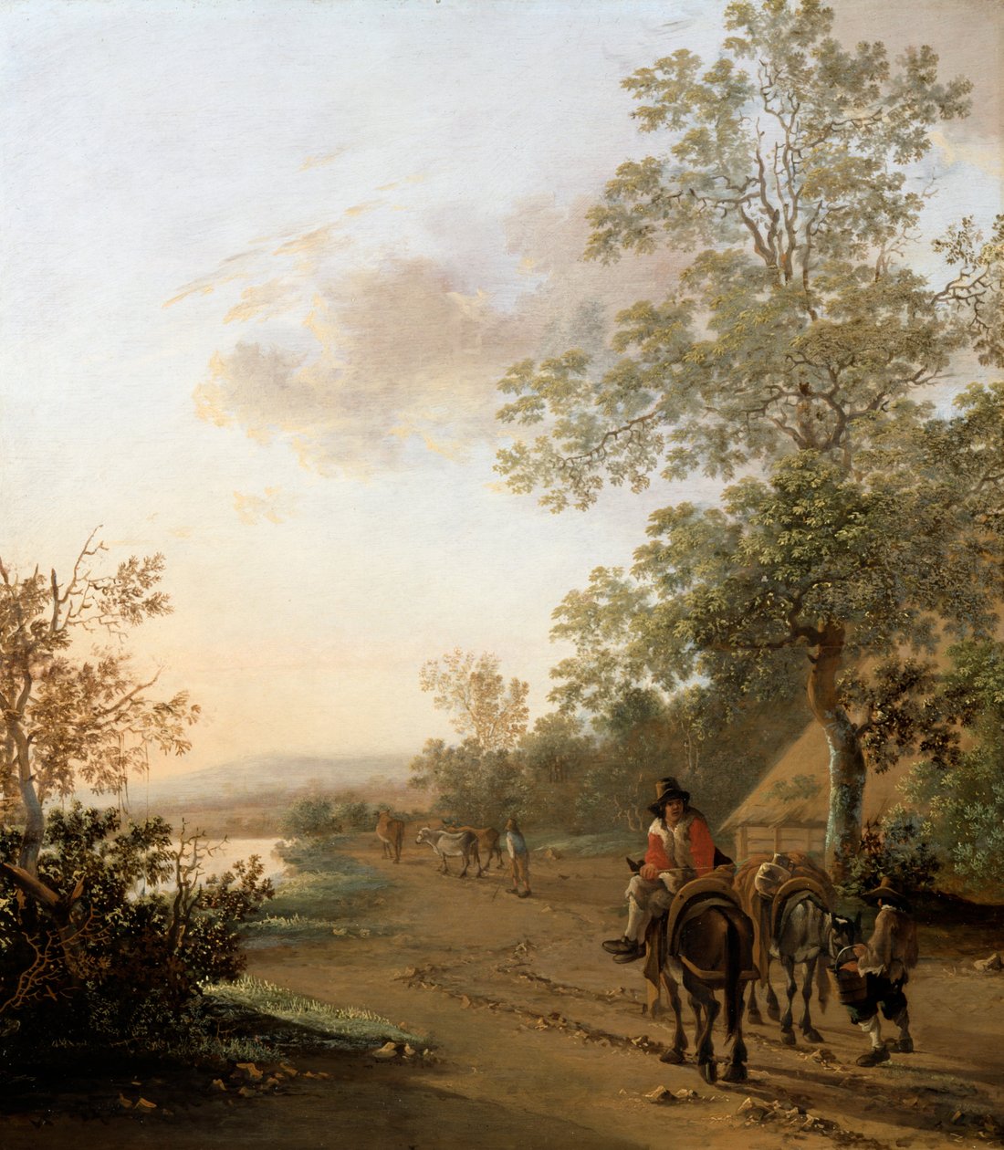 Vejen ved kanten af en sø af Jan Dirksz Both