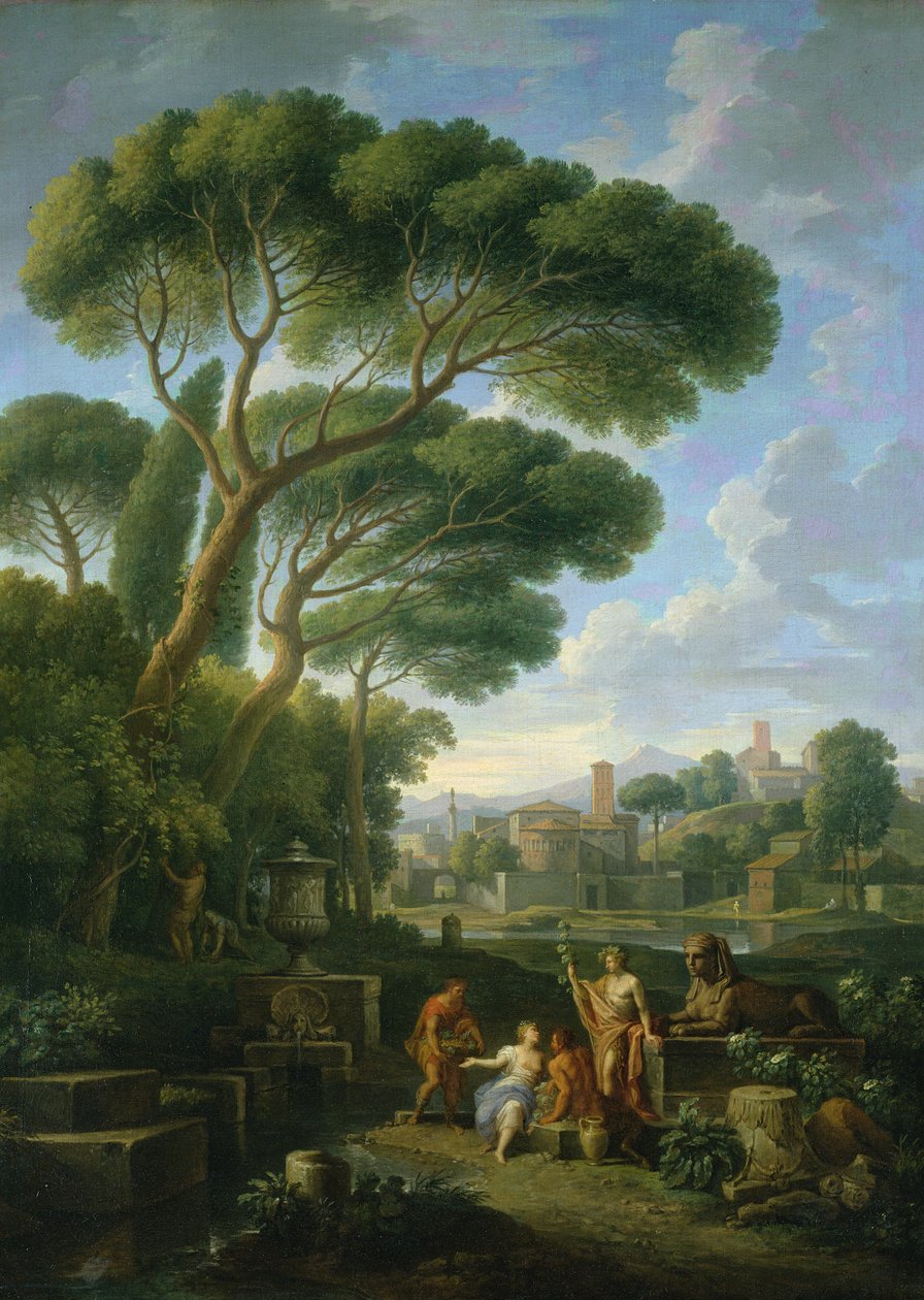 Figurer i et romersk landskab af Jan Frans van Bloemen