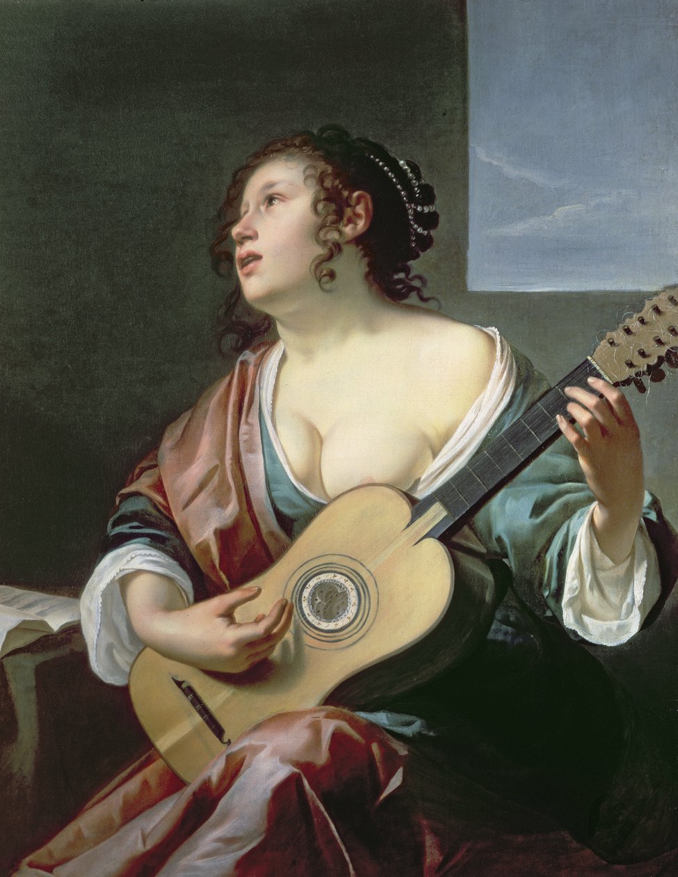 Kvinde med en lut af Gerrit van Honthorst