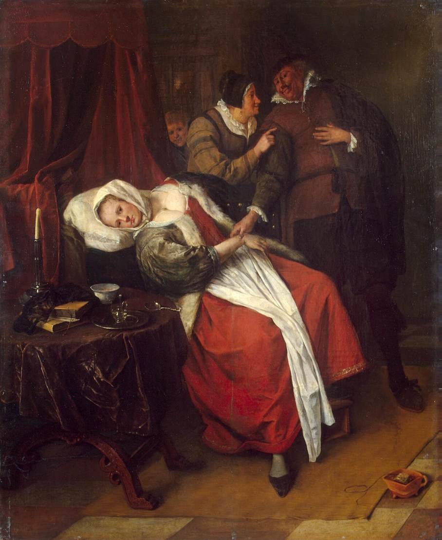 Lægerne besøger af Jan Havickszoon Steen