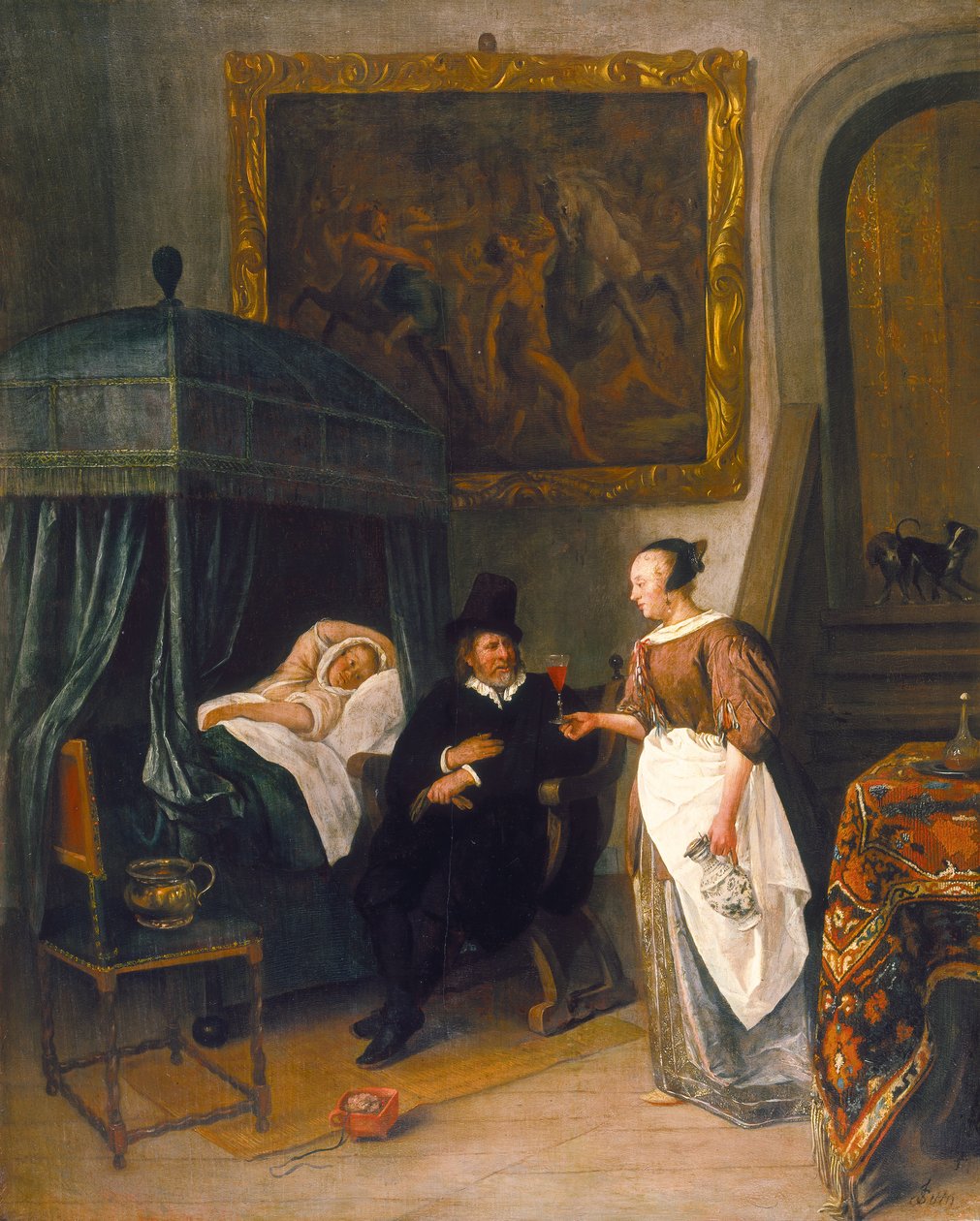 Lægerne besøger af Jan Havickszoon Steen