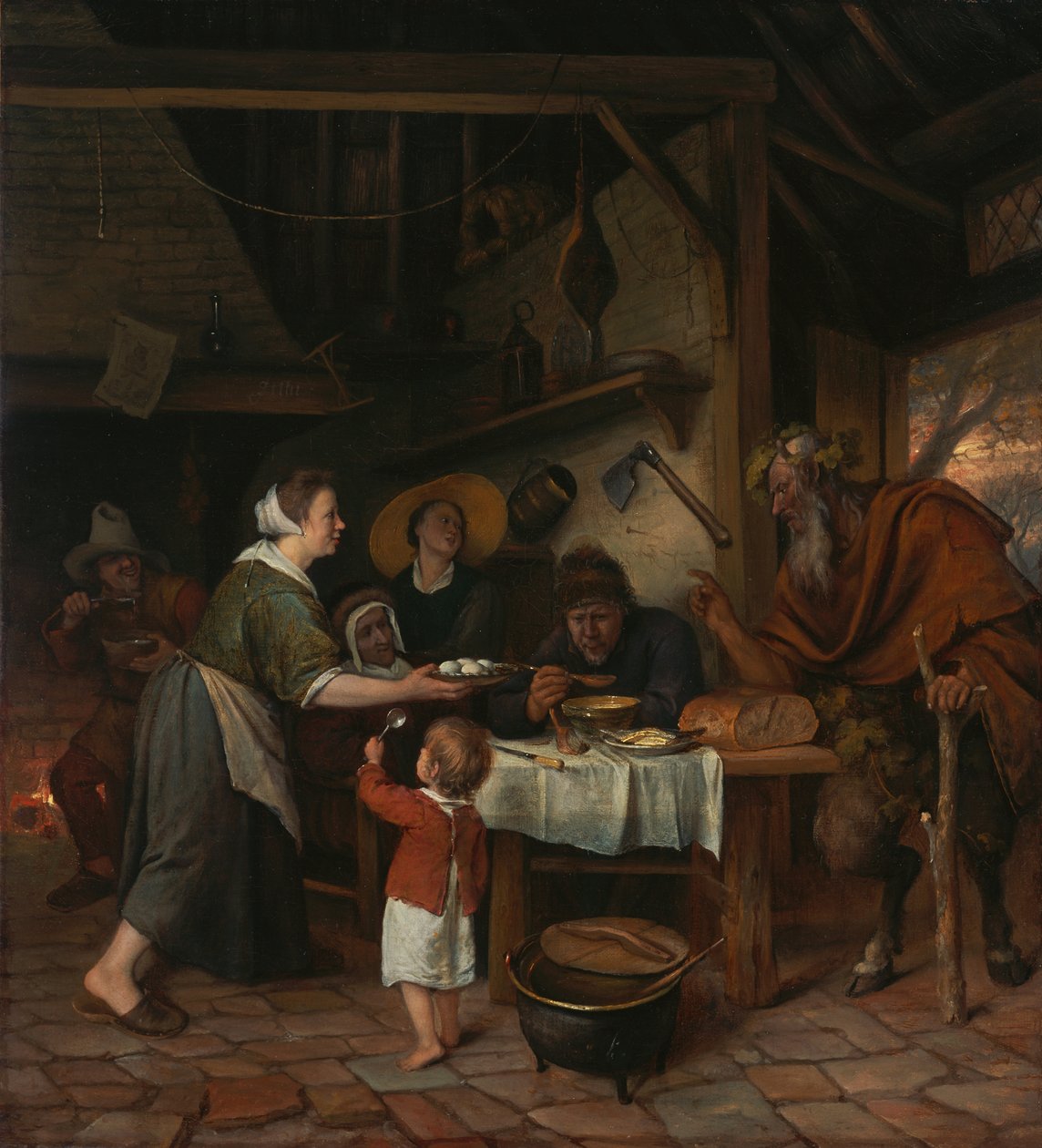 Satyren og bondefamilien af Jan Havickszoon Steen