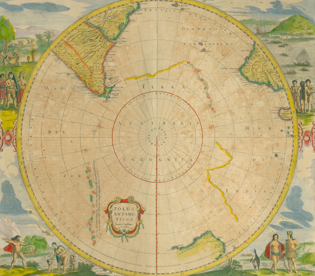 Polus Antarcticus, 1656 af Jan Janssonius