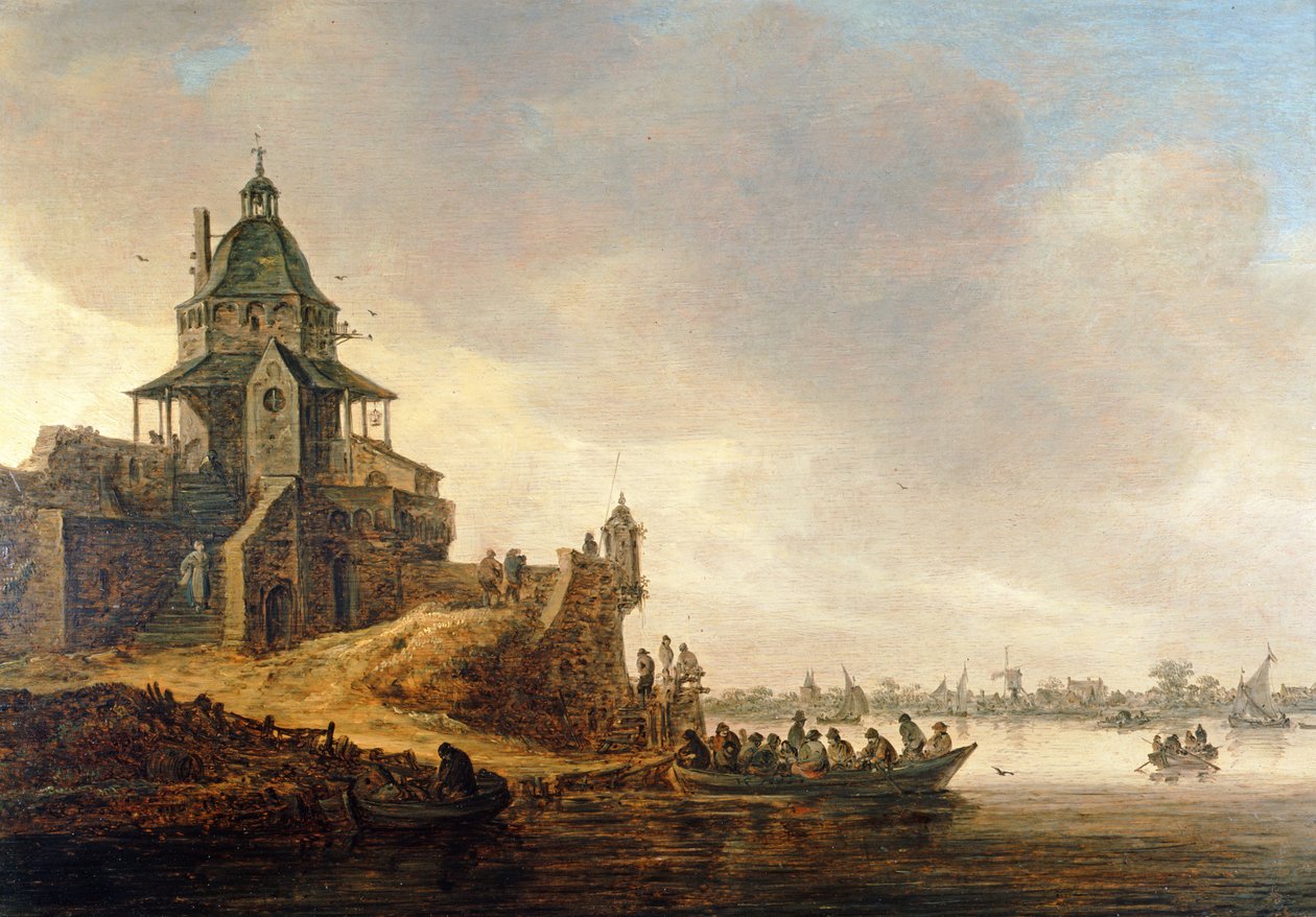 Dordrecht med Rondeel Engelenburg (olie) af Jan Josephsz van Goyen