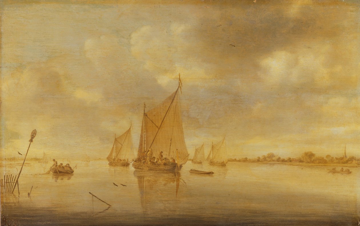 Udsigt over Maas-floden af Jan Josephsz van Goyen