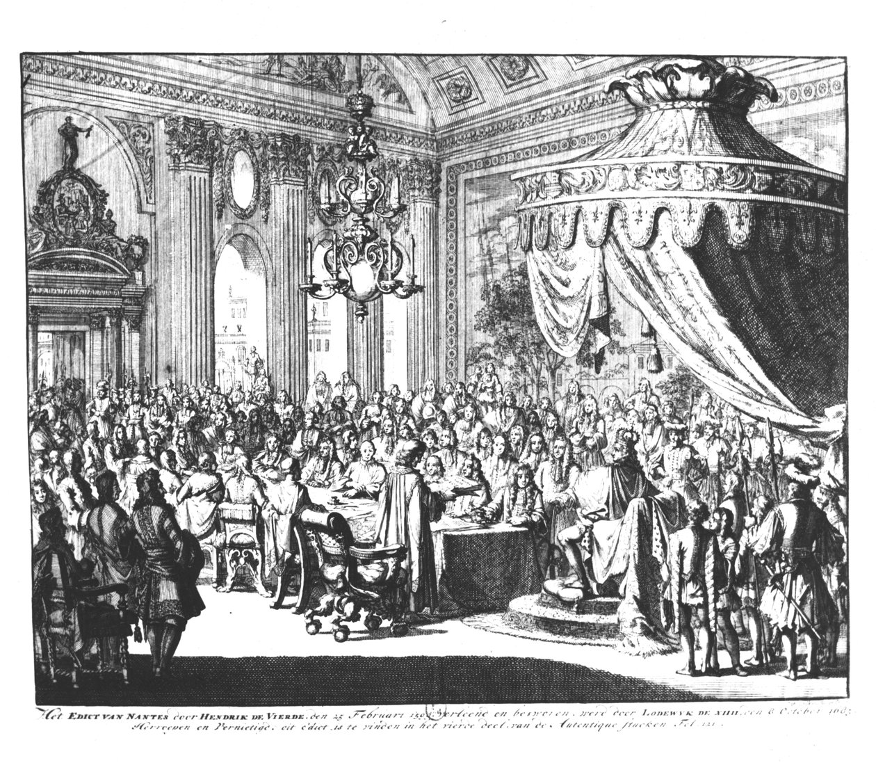 Ophævelse af Ediktet af Nantes, den 22. oktober 1685 af Jan Luyken