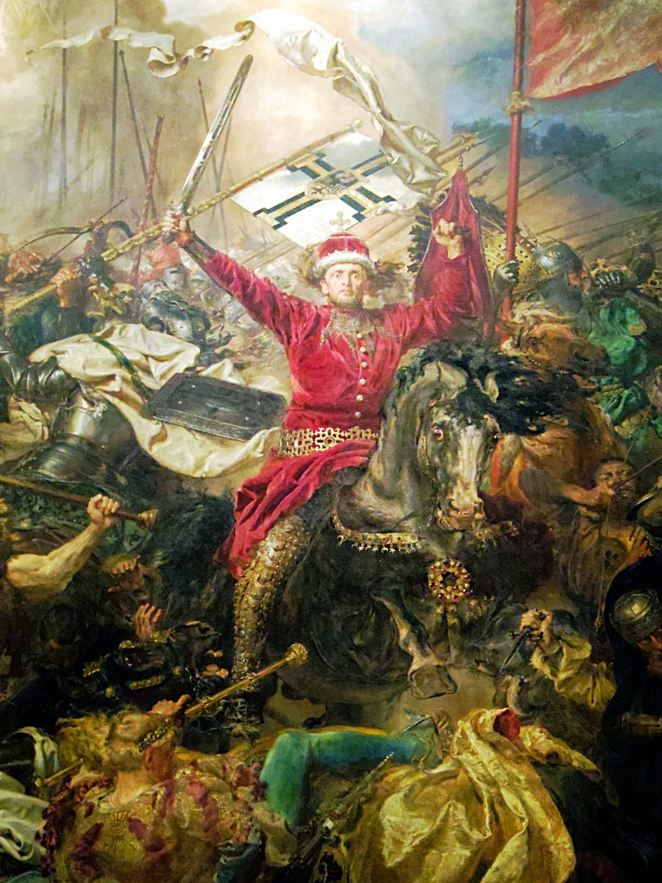 Fragment af slaget ved Grunwald, Vytautas den Store af Jan Alojzy Matejko