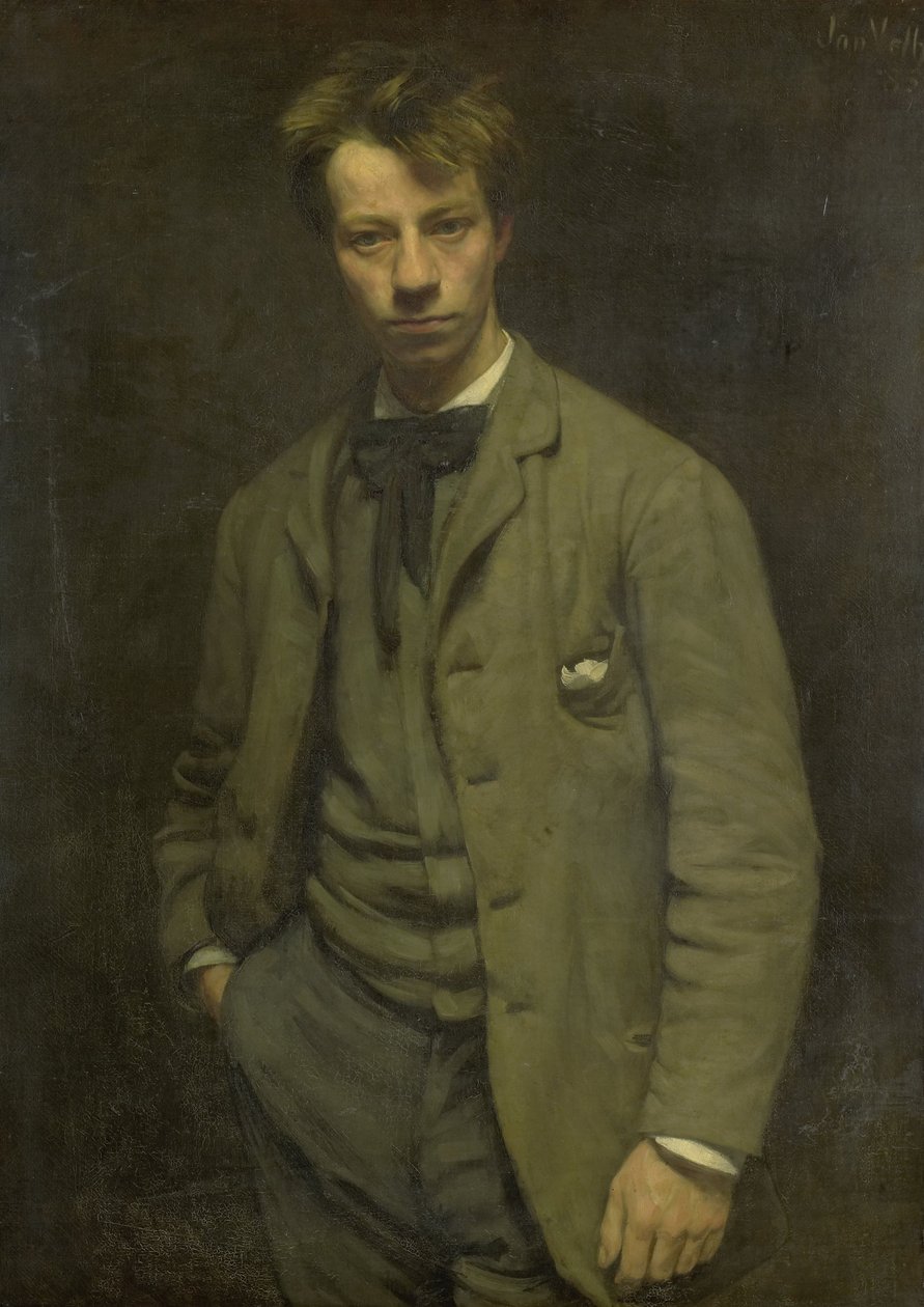 Portræt af Albert Verwey, 1885 af Jan Pieter Veth