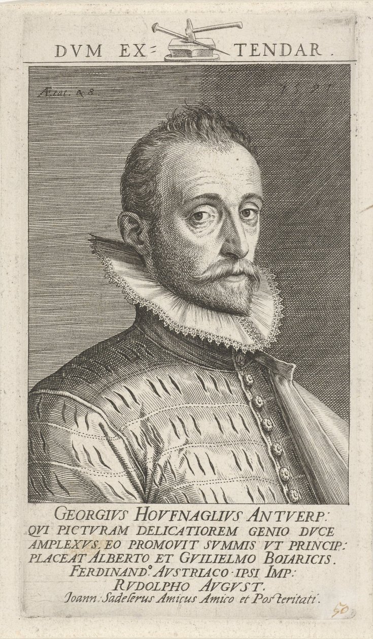 Portræt af Joris Hoefnagel af Jan Sadeler