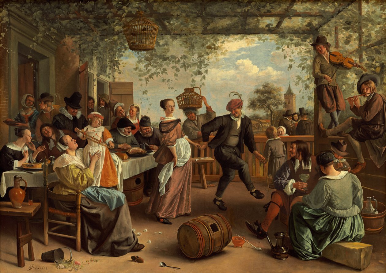 Det dansende par af Jan Havickszoon Steen