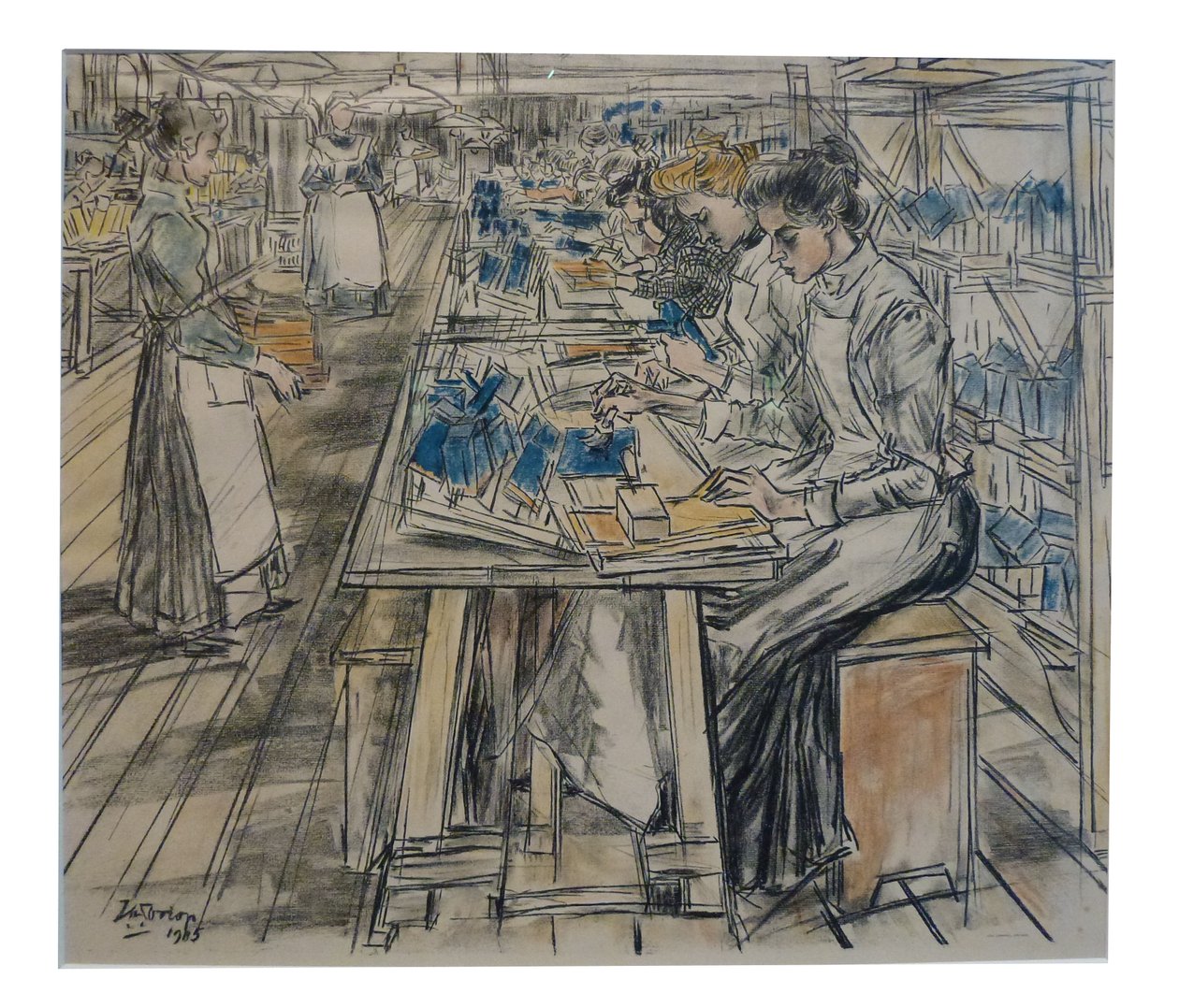 Kokerpasterij 1 af de 12 litografier, som Toorop lavede om fremstilling af stearinlys af Jan Toorop