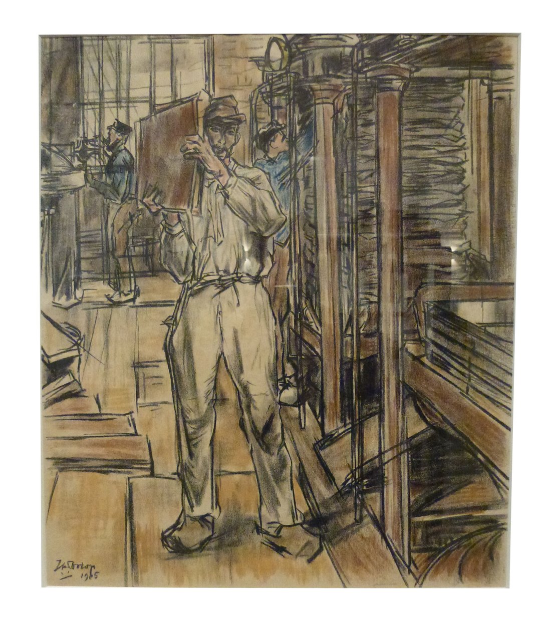 Perserij 1 af de 12 litografier, som Toorop lavede om fremstilling af stearinlys af Jan Toorop