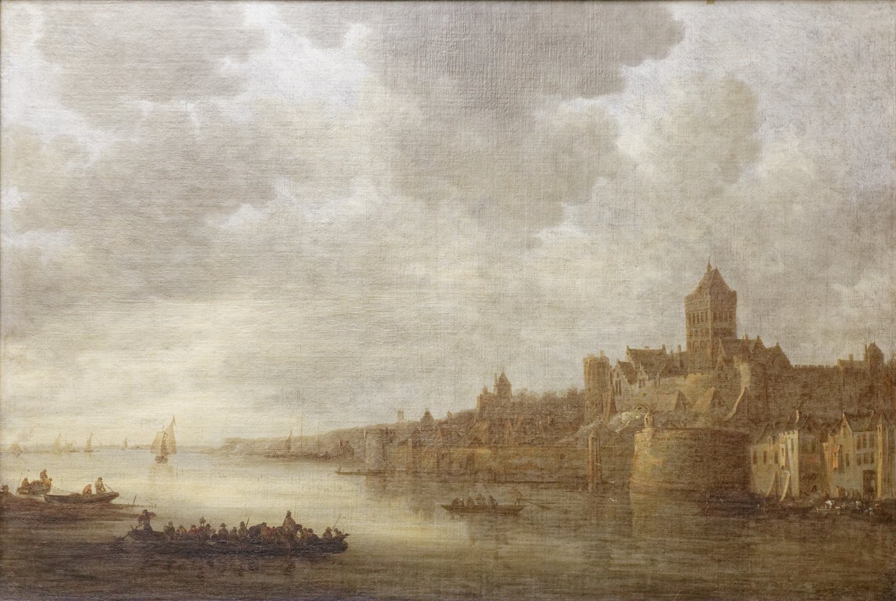 Udsigt over den hollandske by Nijmegen af Jan Josephsz van Goyen