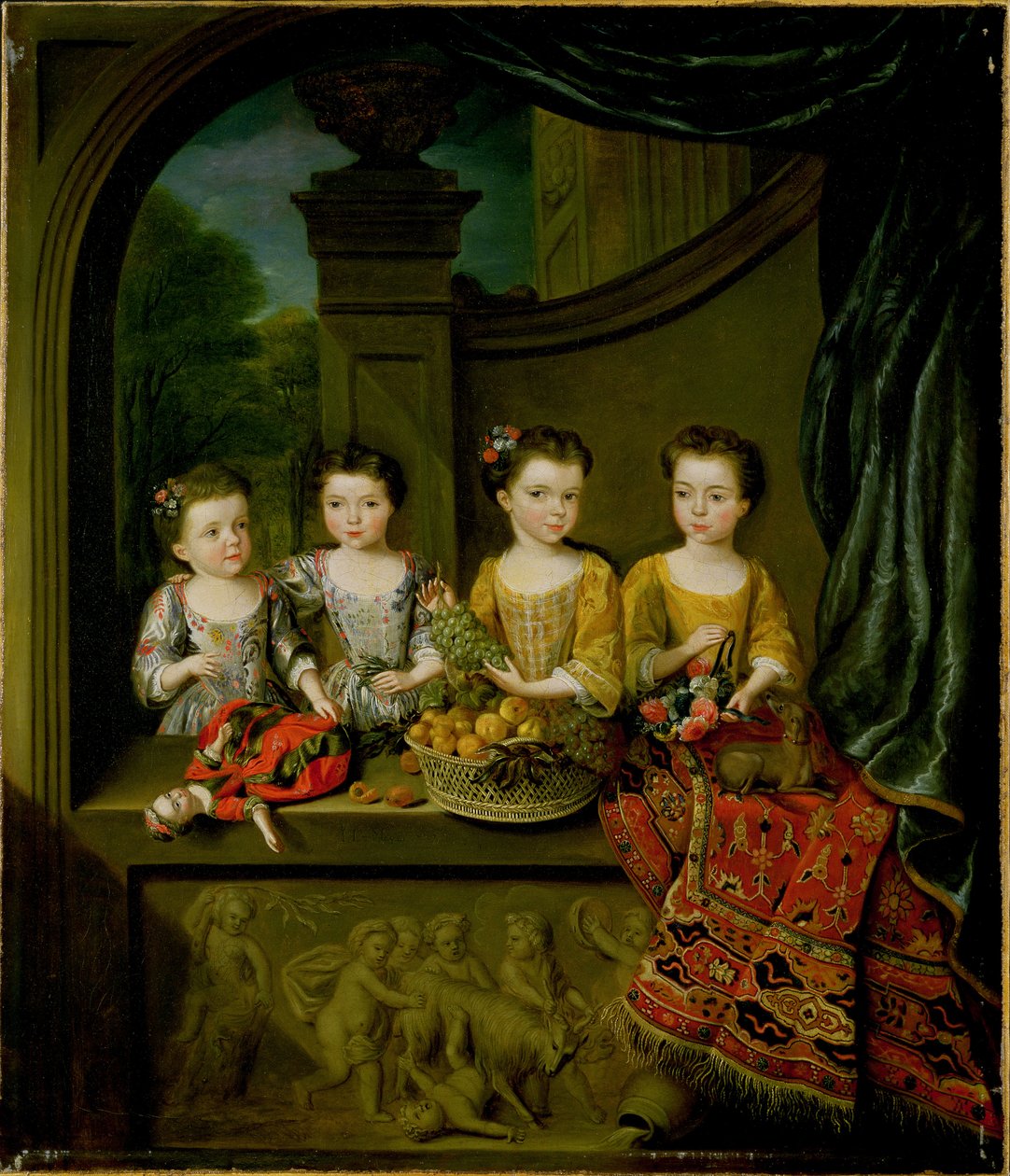 Portræt af døtrene til Sir Matthew Decker, Bt. 1718 af Jan Van Meyer