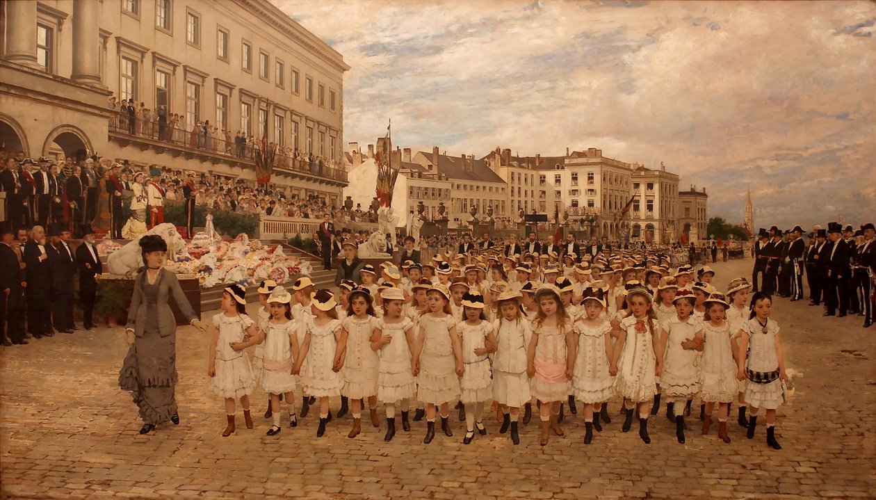 Gennemgangen af ​​skoler i 1878 af Jan Frans Verhas