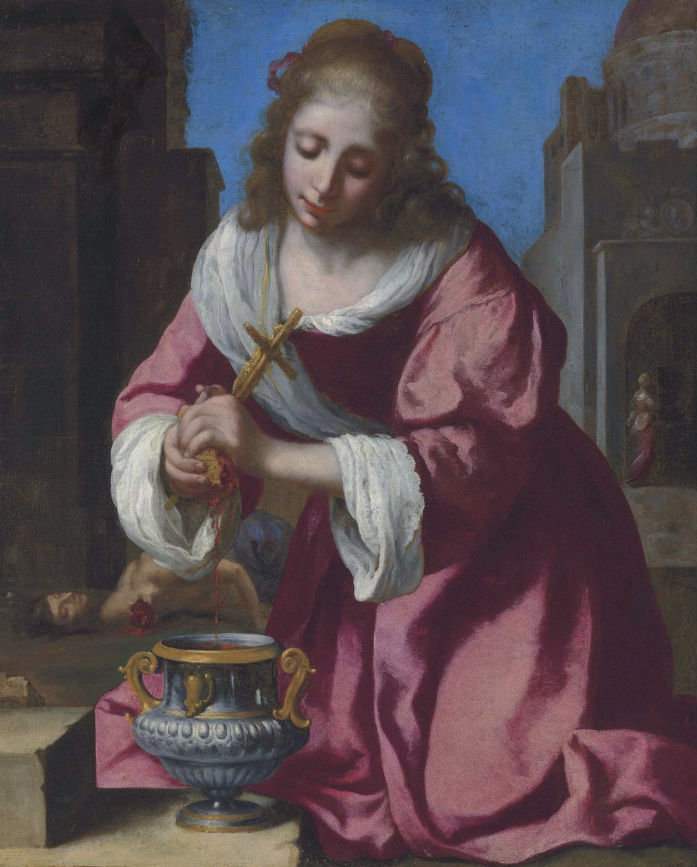 Saint Praxedis af Jan Vermeer van Delft