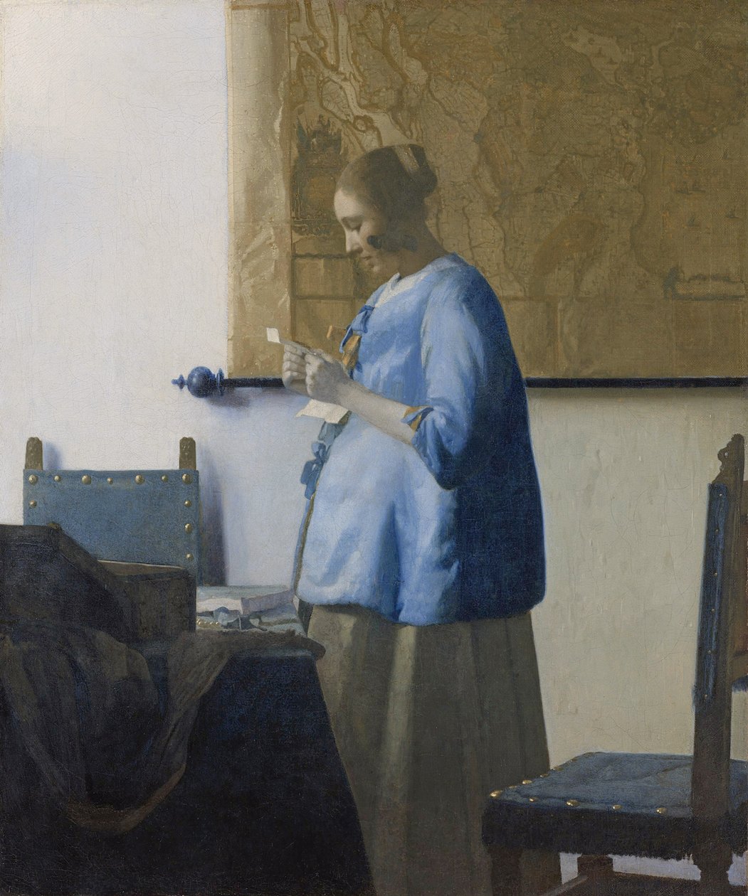Kvinde læser et brev, c.1662-63 af Jan Vermeer van Delft