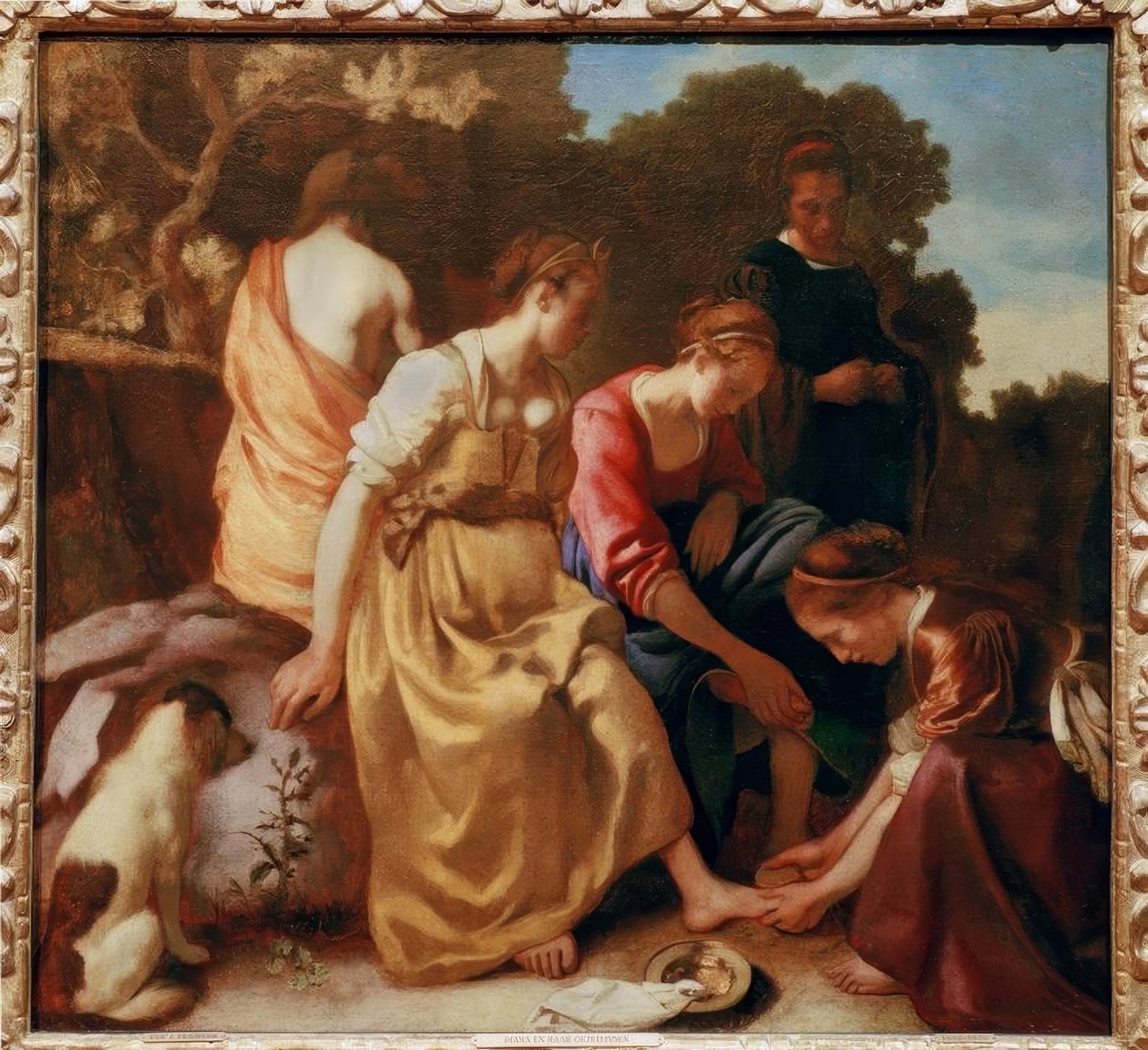 Diana med sine ledsagere af Jan Vermeer van Delft