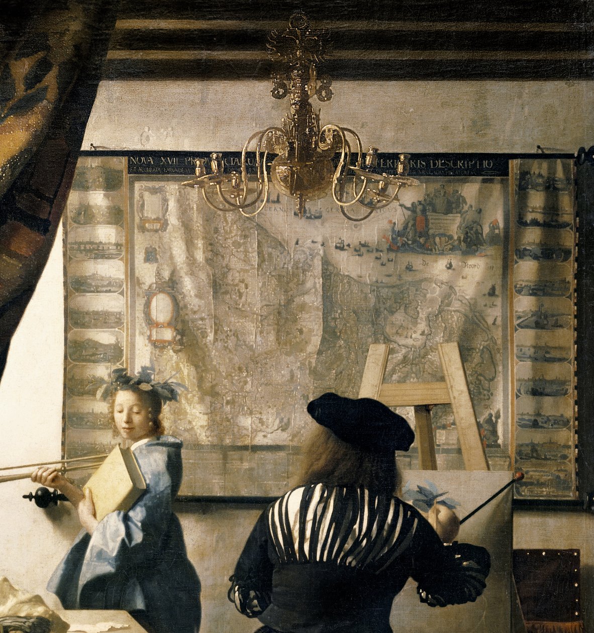 The Artists Studio, ca. 1665-66 olie på lærred detalje af 408 af Jan Vermeer van Delft