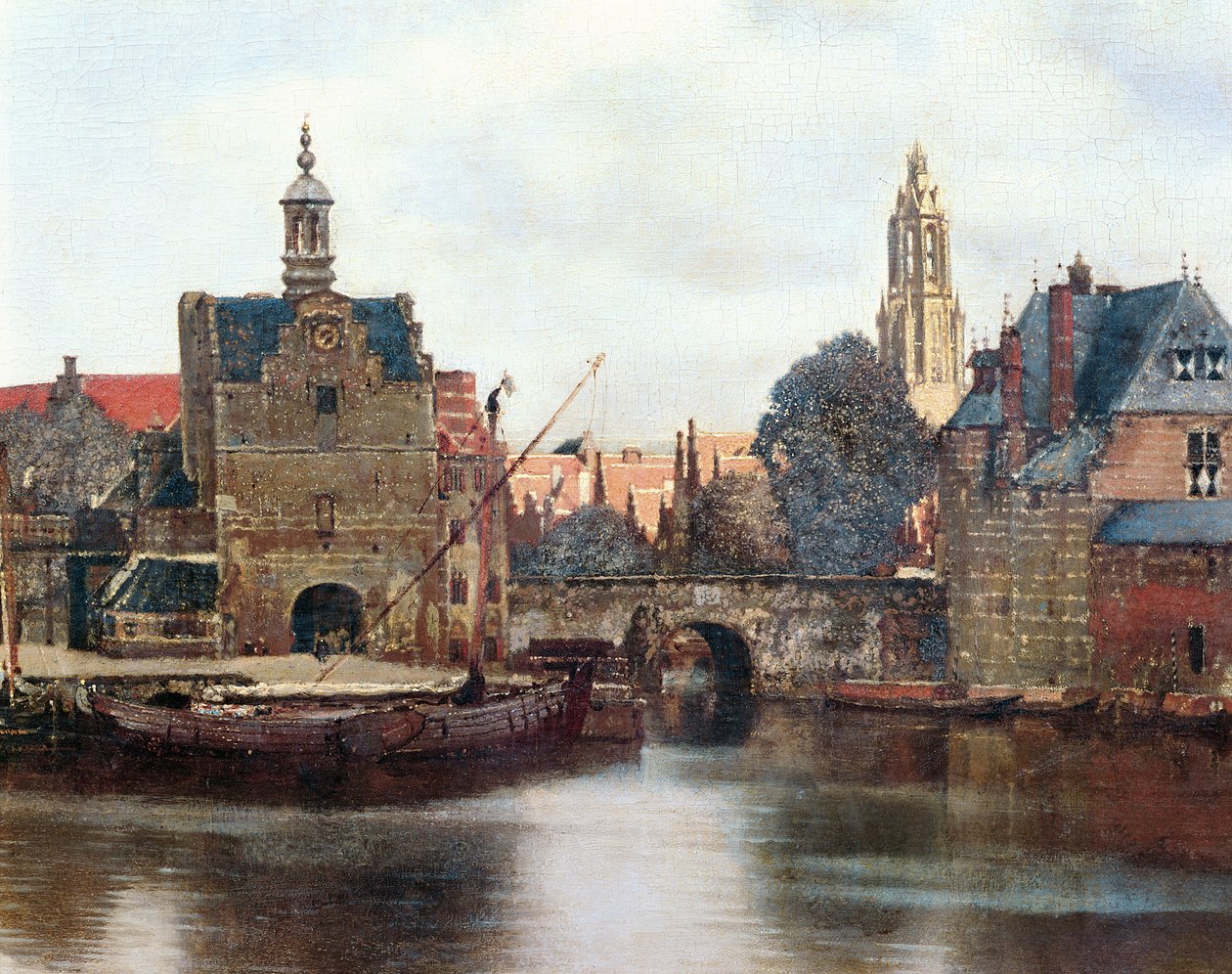 Udsigt over Delft o.1660-61 olie på lærred detalje af 1109259 af Jan Vermeer van Delft